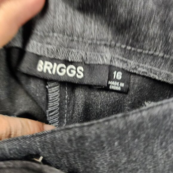 Briggs Pants Womens 16 Gray Stretch High Rise Comfort Waistband Dress NWT - Picture 13 of 16